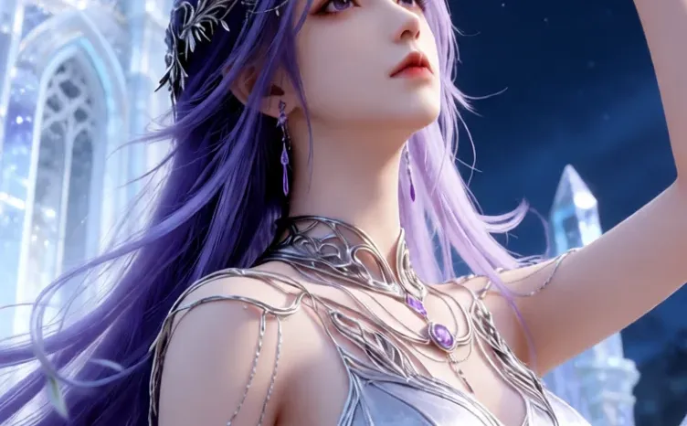 新素材，紫发精灵，太喜欢啦～