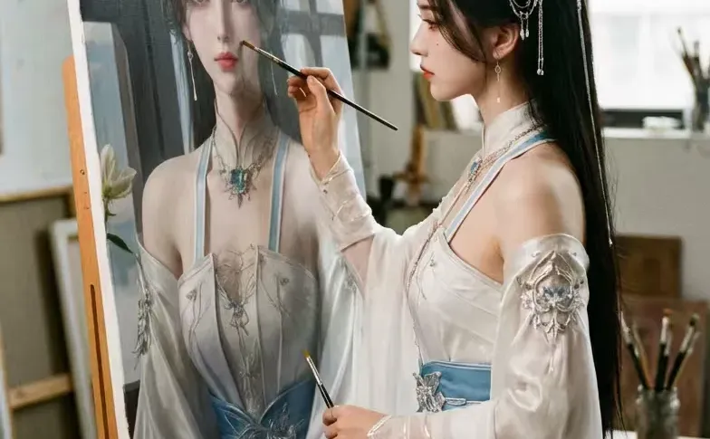 婉儿作画 国漫女神李慕婉的美丽传说