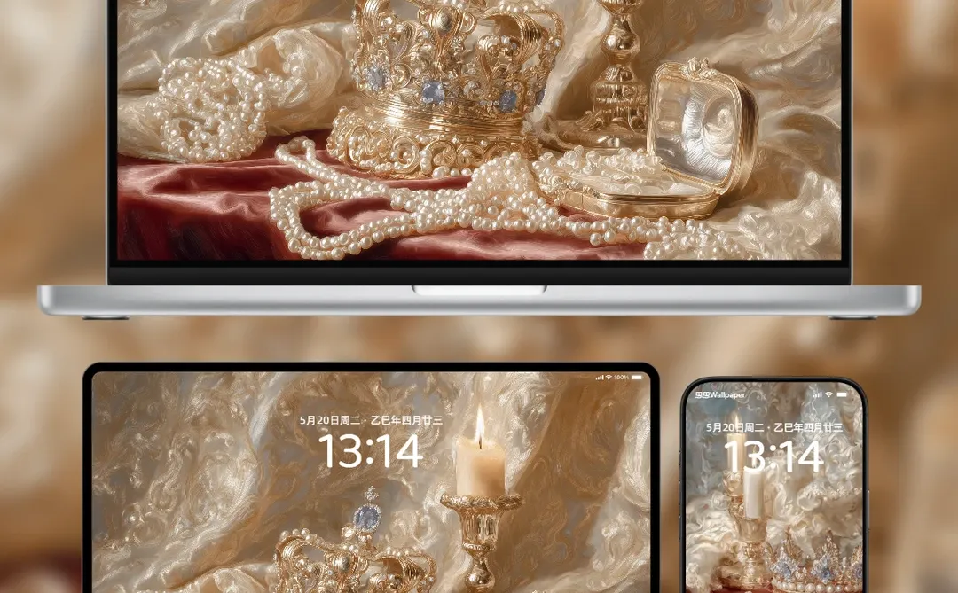 皇冠👑👑👑✨这宫廷风鎏金壁纸换完直接爱了