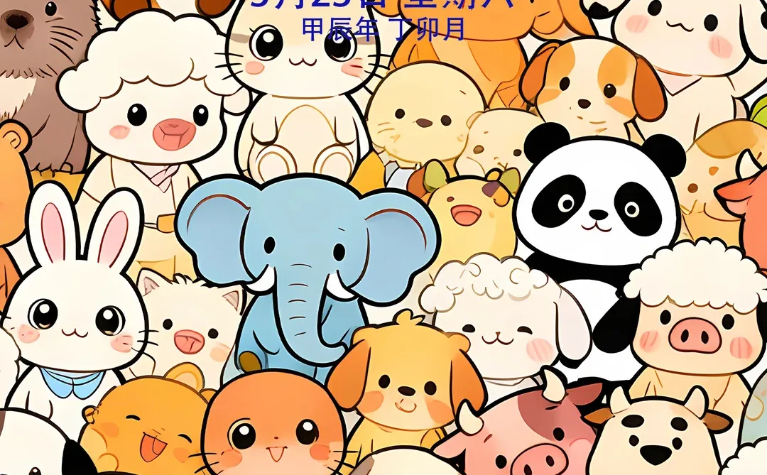 小动物治愈壁纸丨密集涂鸦丨4K原创壁纸