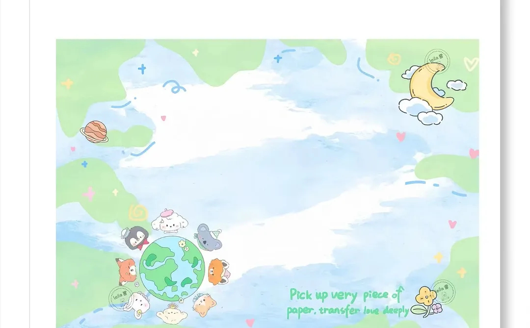 平板壁纸分享🎀绿色地球小动物