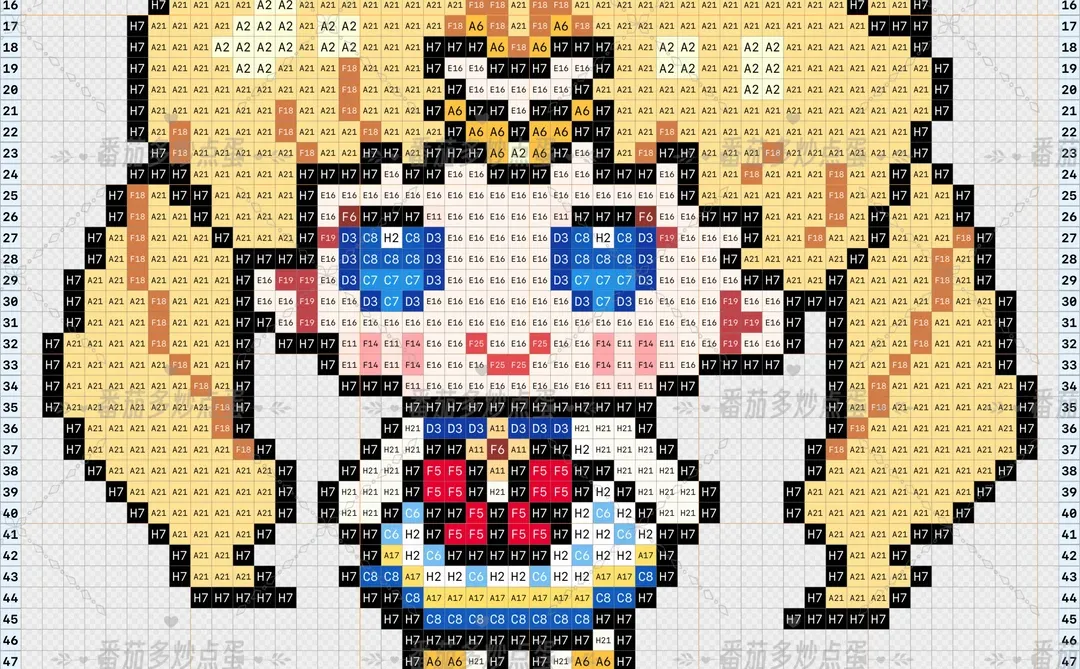 美少女战士水冰月拼豆图纸～