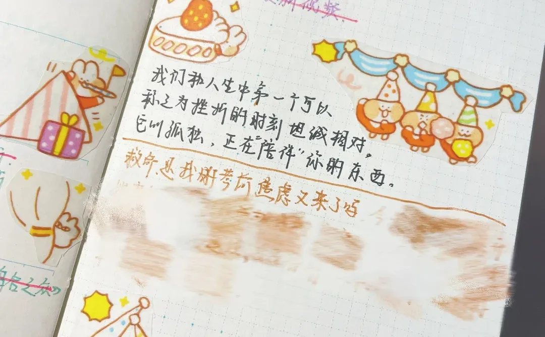 🦎女大学生满满当当的手帐在写什么