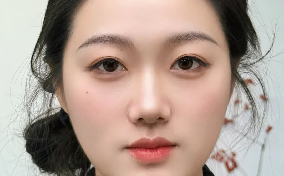 方圆脸搭配弯月眉给我一种气血充盈的美～