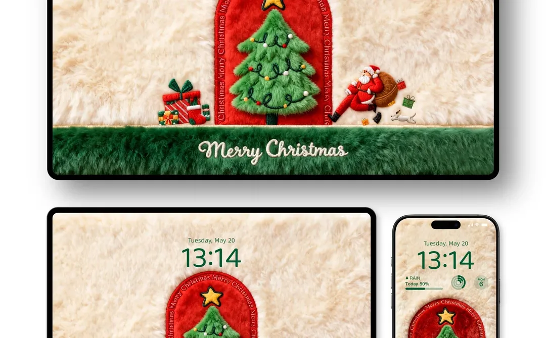 🎄圣诞氛围感高清毛绒壁纸 圣诞氛围感壁