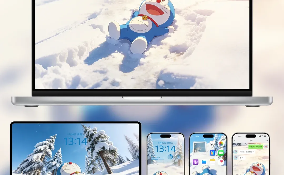 这个壁纸也太可爱了吧！154｜哆啦A梦 壁纸