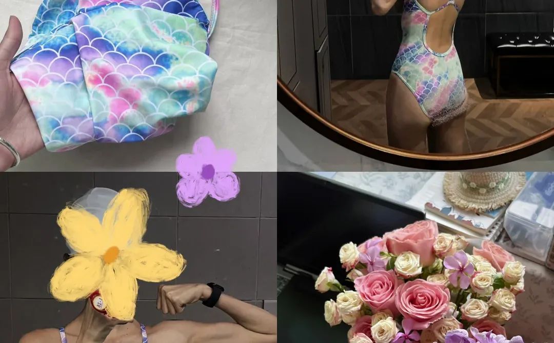 天冷也要游泳🏊‍♀️