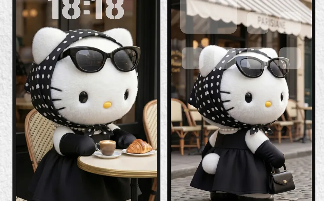 🕶HelloKitty×赫本风｜壁纸🎀
