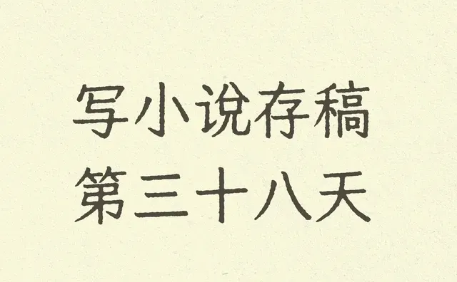 写小说存稿第三十八天