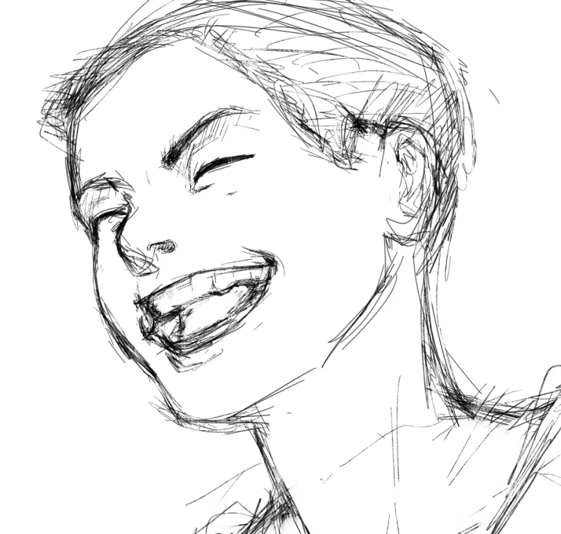 放声大笑的女性