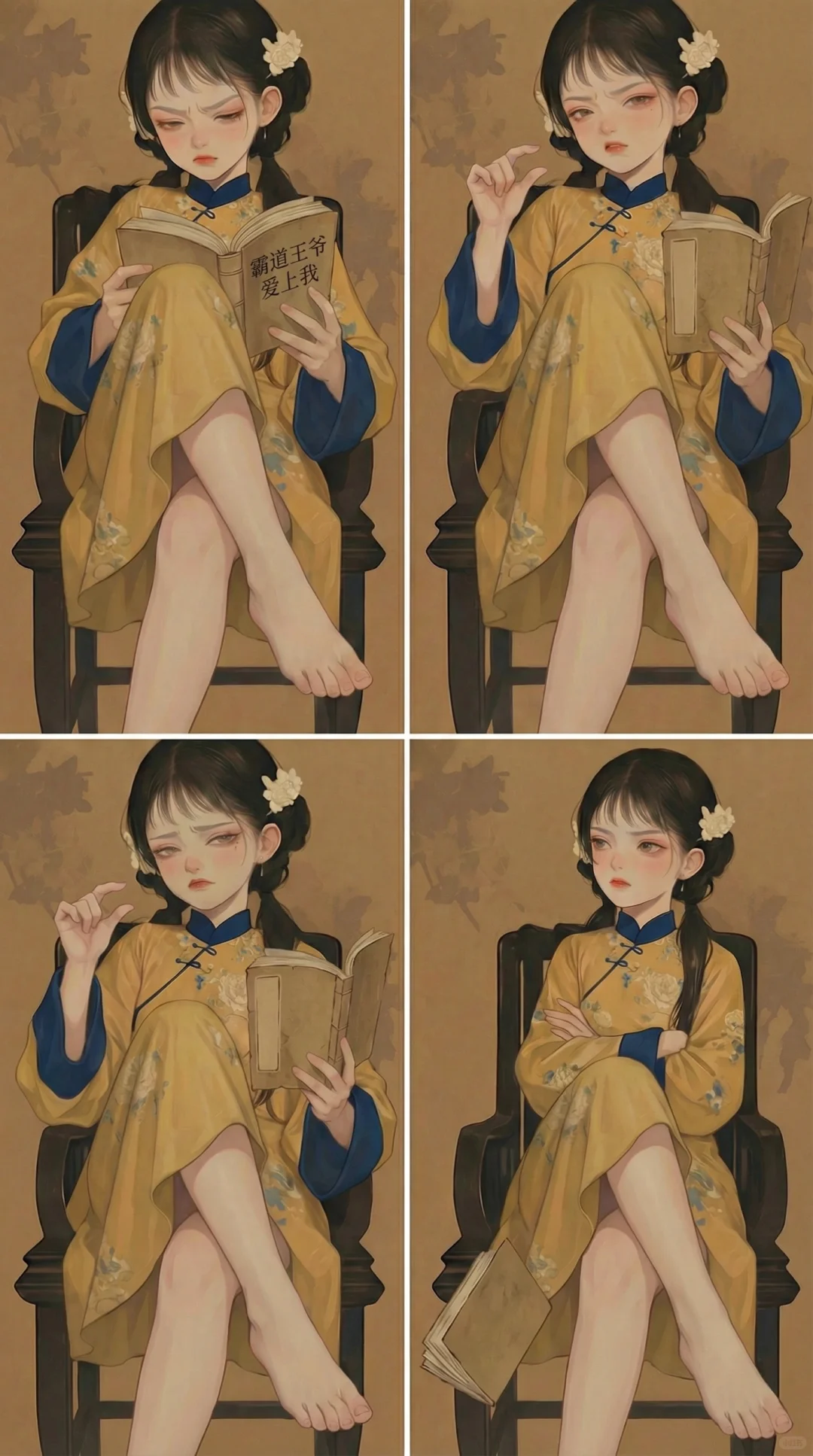 古风黄衫少女的设定