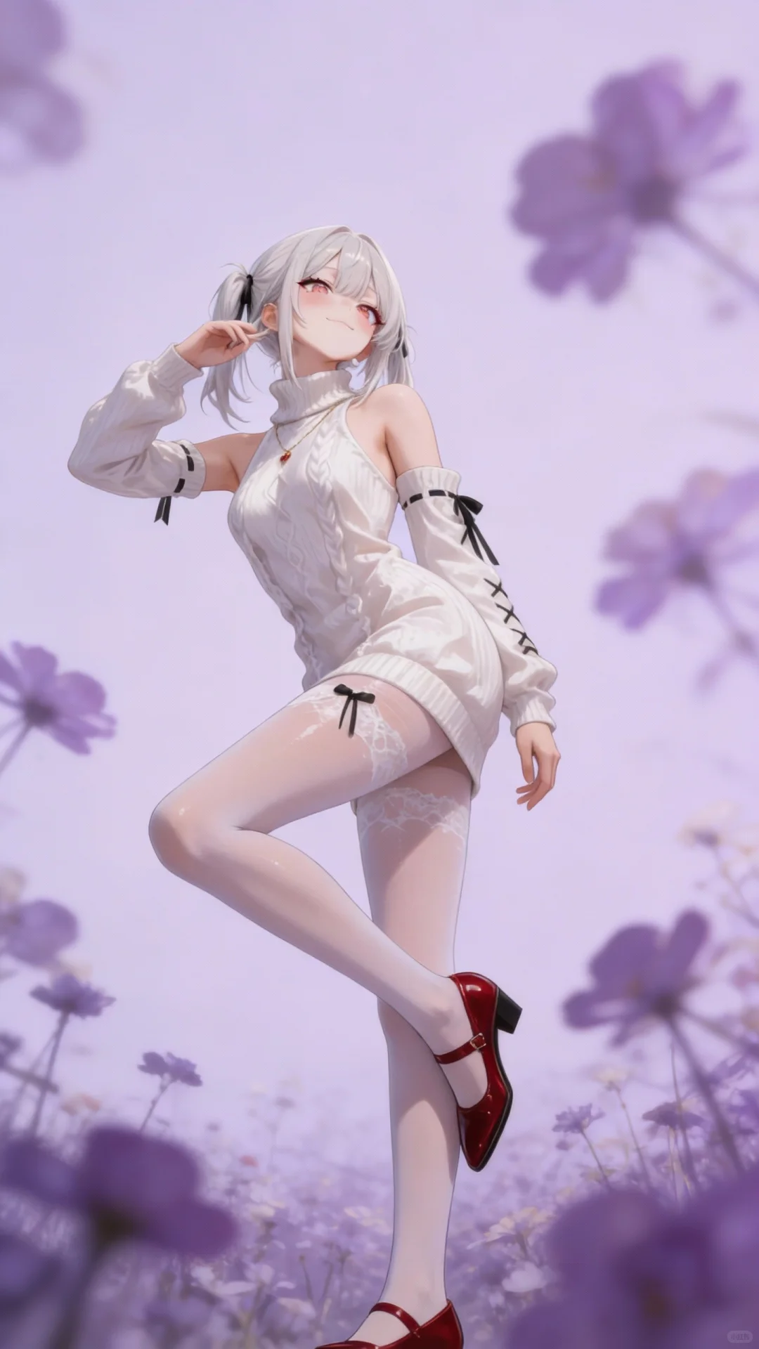 壁纸！！白丝……红鞋……黑色蝴蝶结……