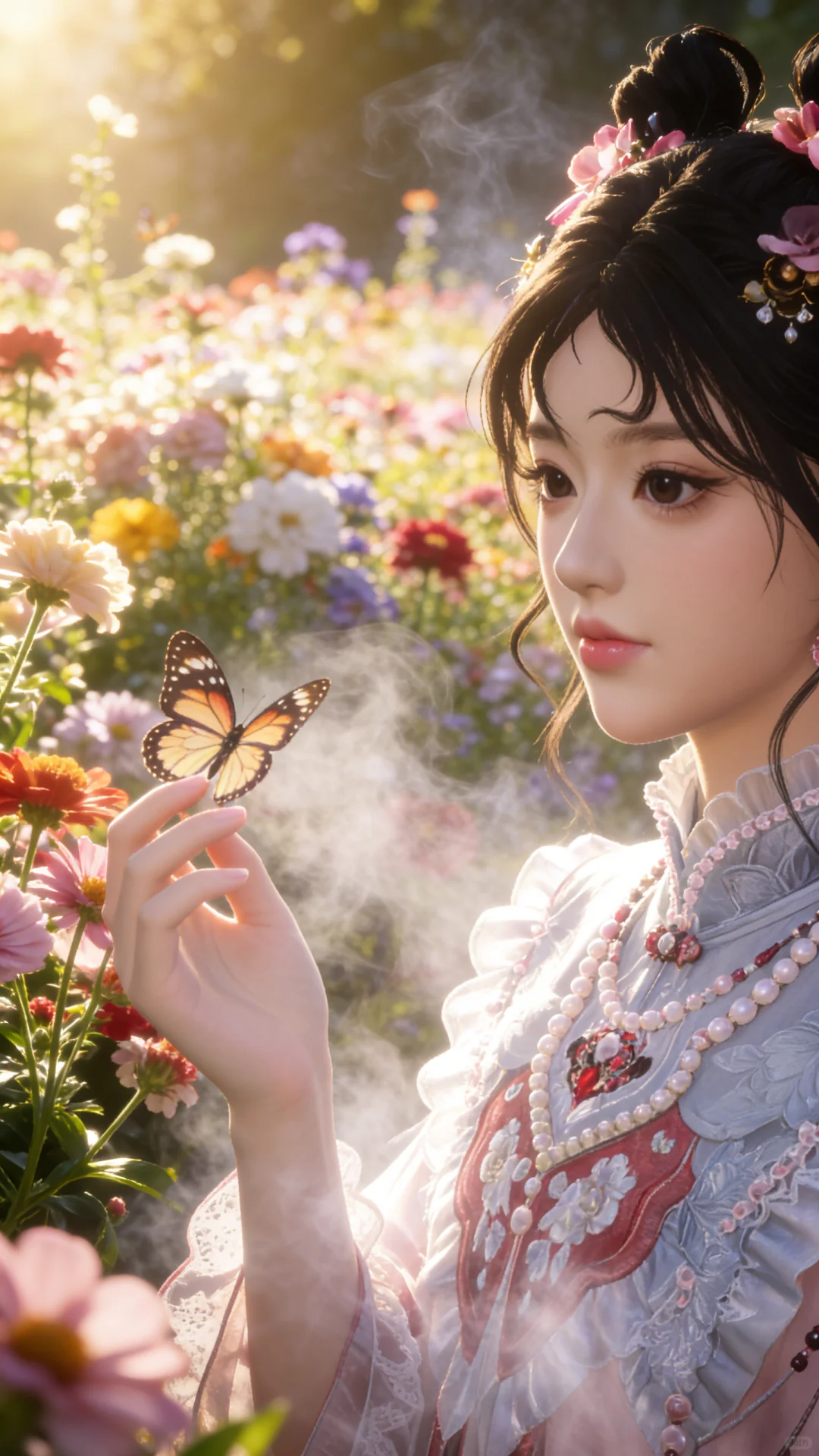 少东瓜花园戏蝶」燕云拍照ai指令