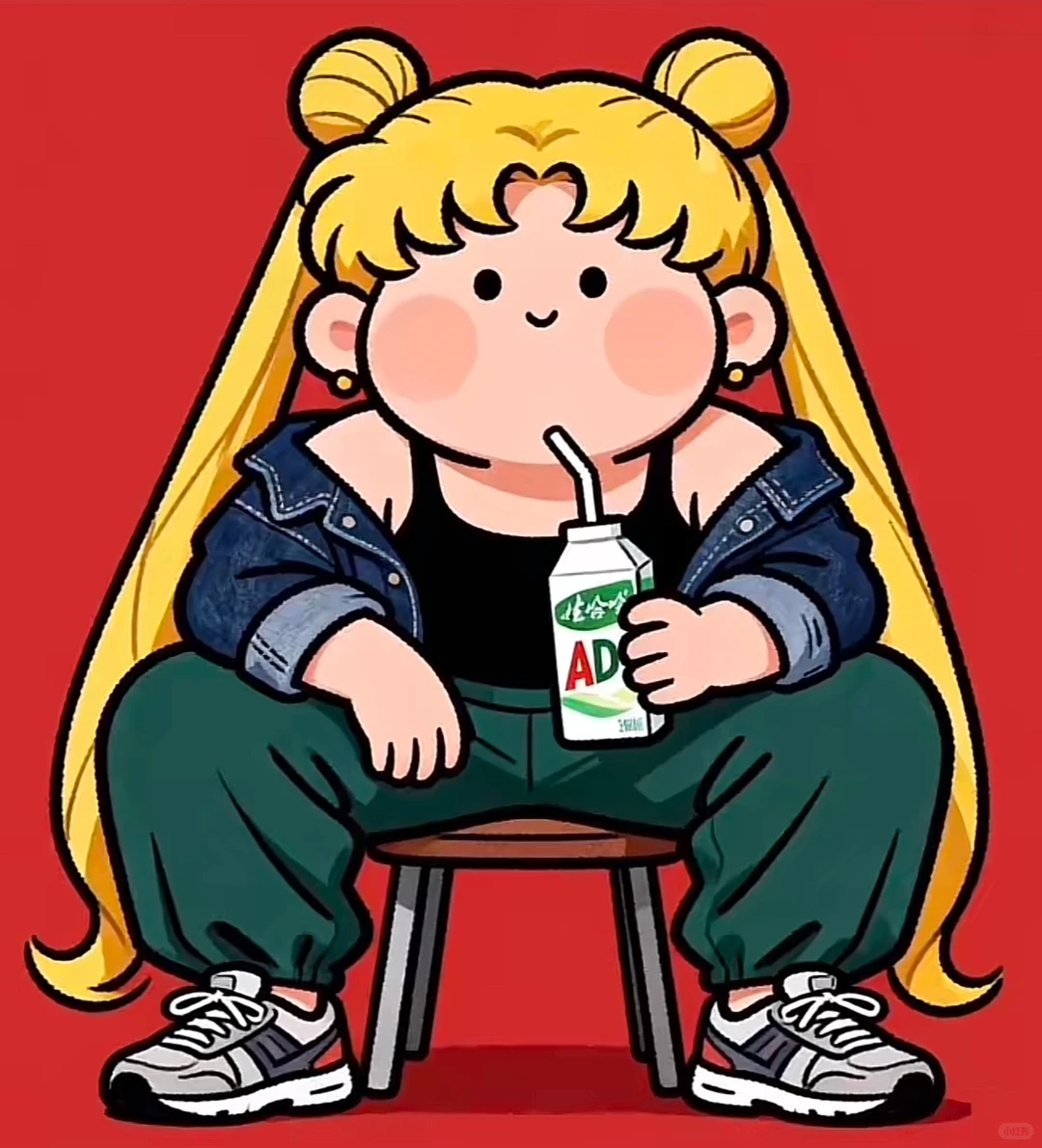 精神派美少女头像，挺噶啊