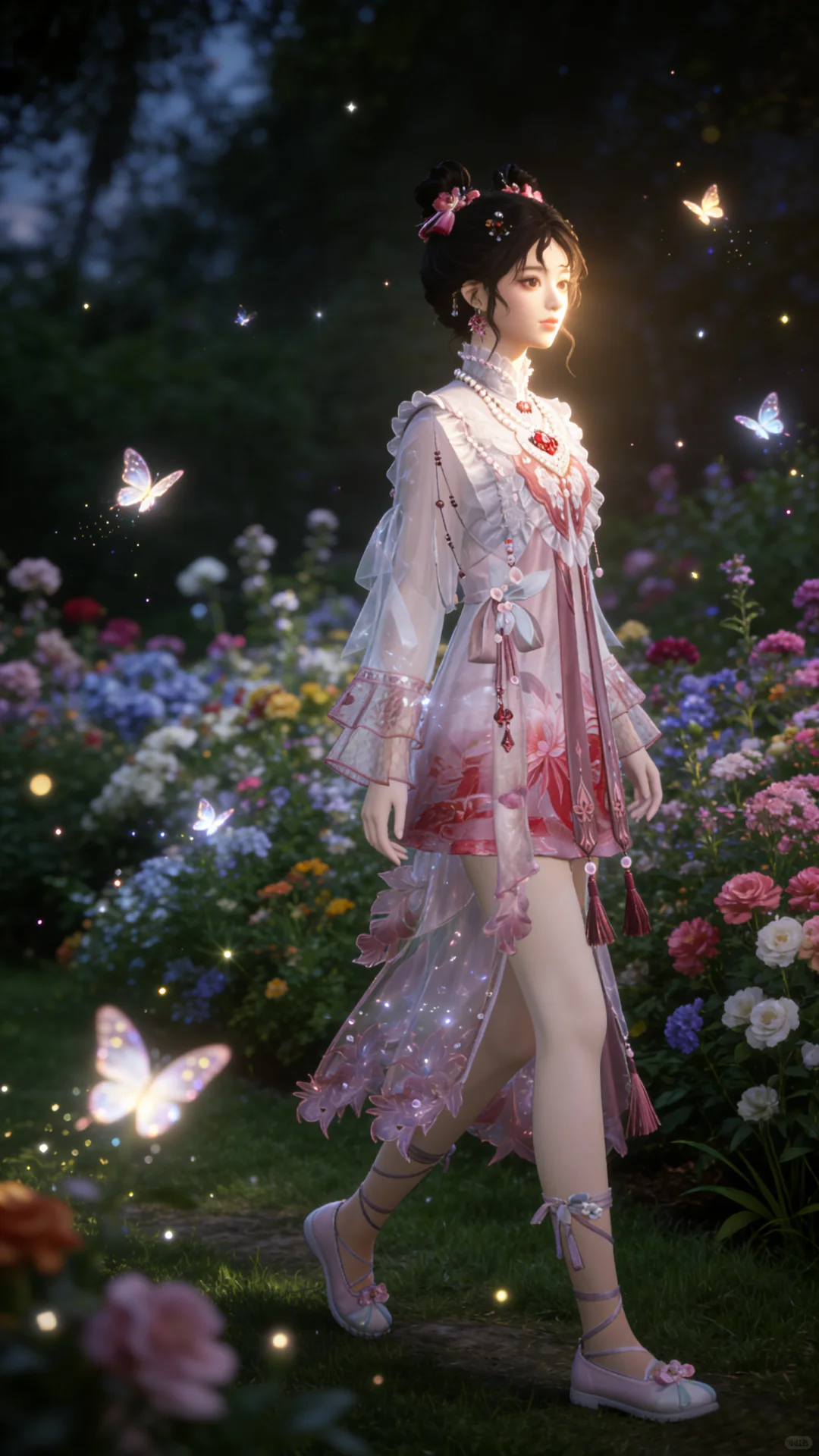 少东瓜花园戏蝶」燕云拍照ai指令