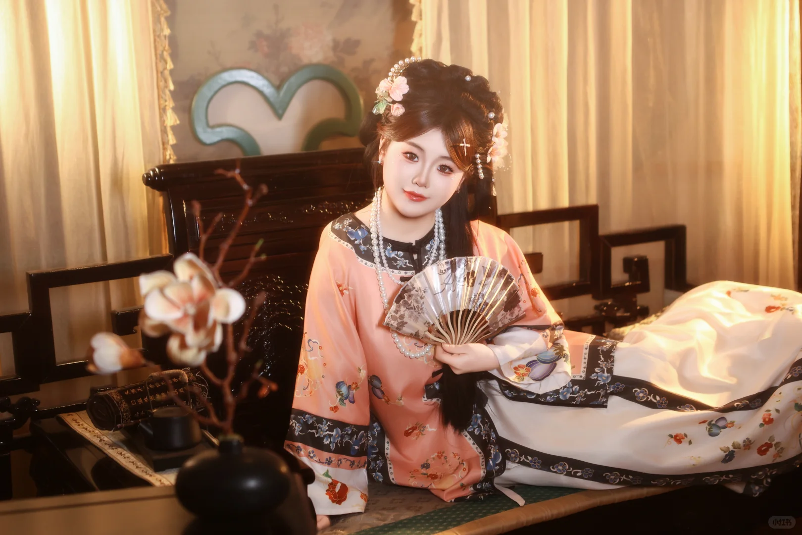 琅琊古城|清汉女的藕粉裙，是古画里的胭脂色