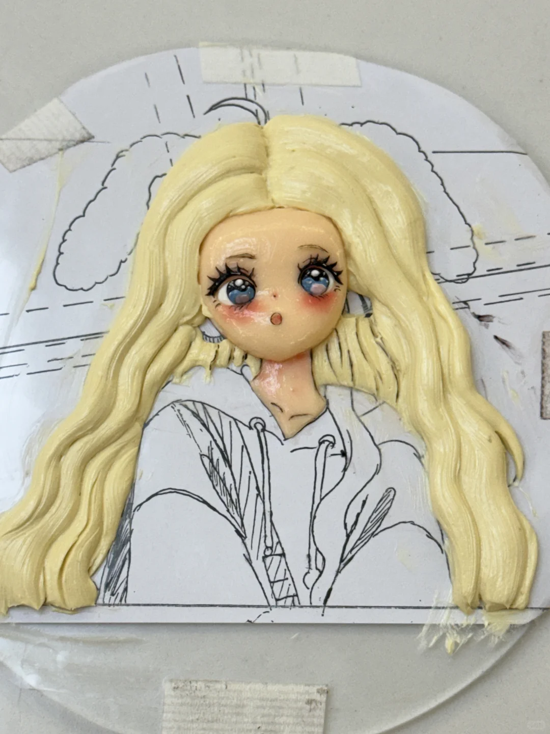 奶油霜手绘之兔子美少女