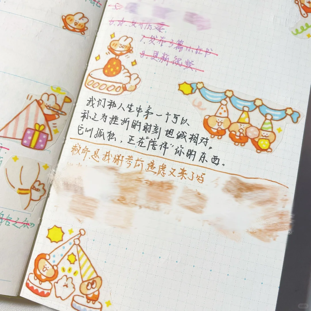 🦎女大学生满满当当的手帐在写什么