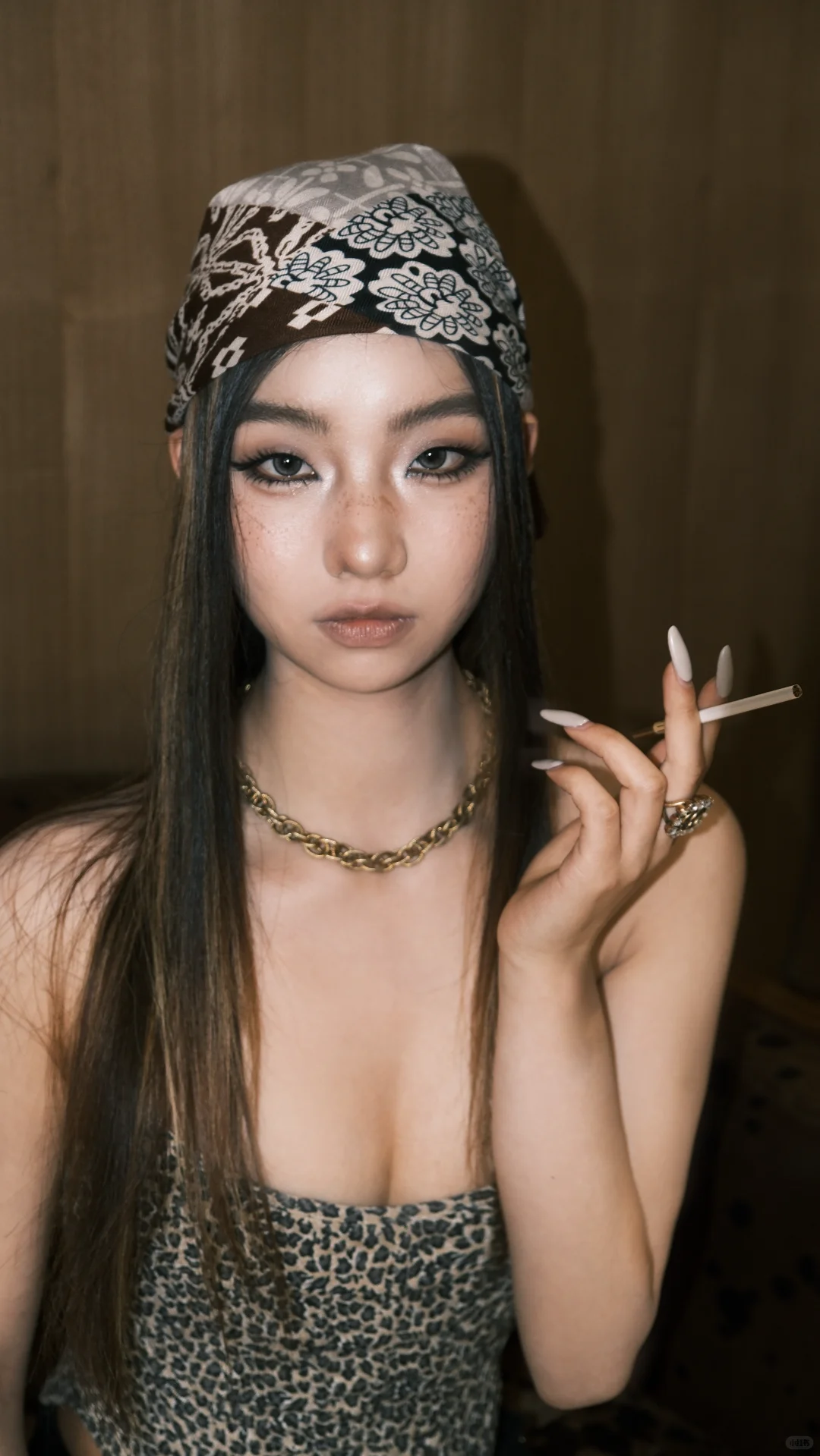 带着头巾的复古潮女感！🧡