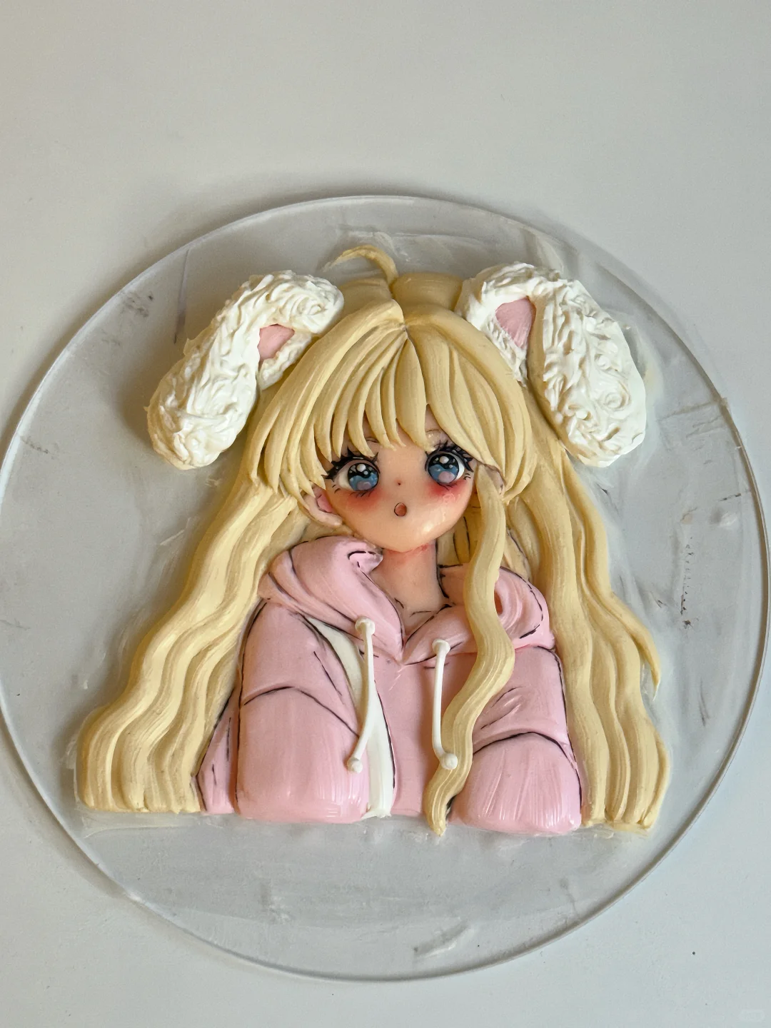 奶油霜手绘之兔子美少女