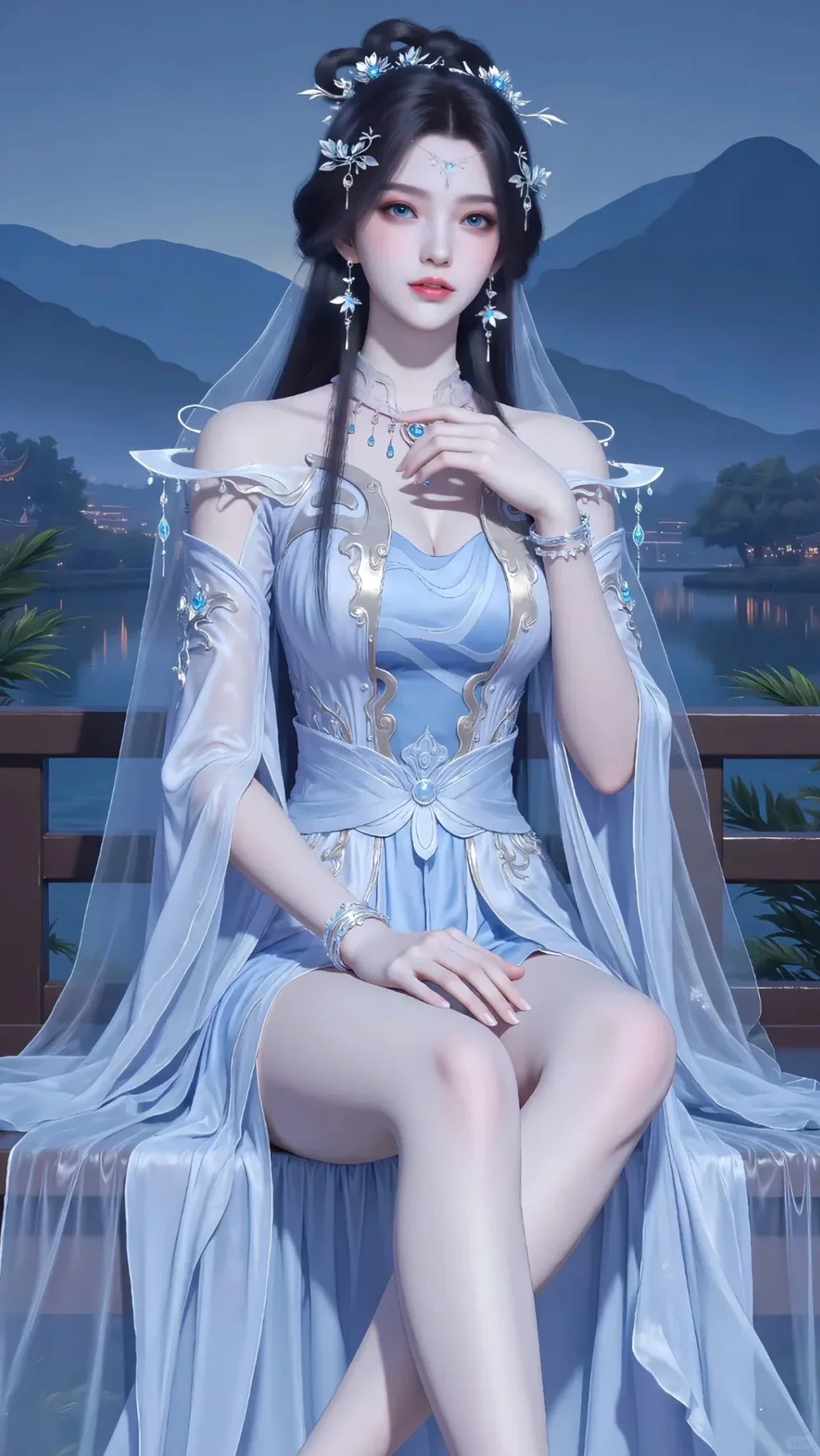 女神记｜安妙依遮天动漫壁纸国漫AI美女高清