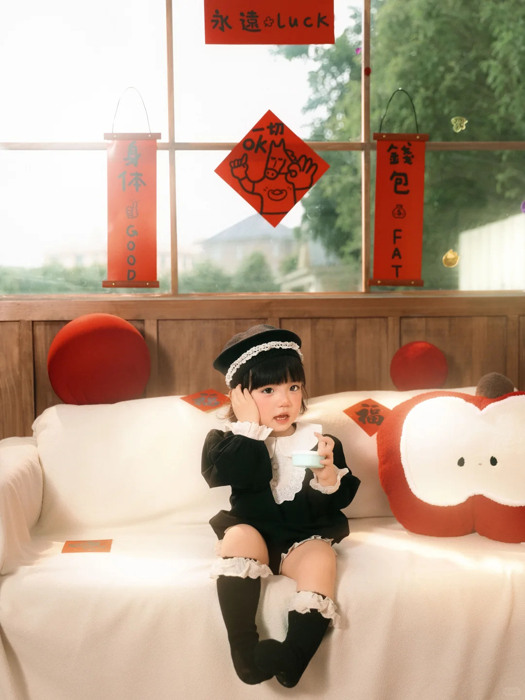 WOW‼️被女鹅的新年写真惊艳到了🧧