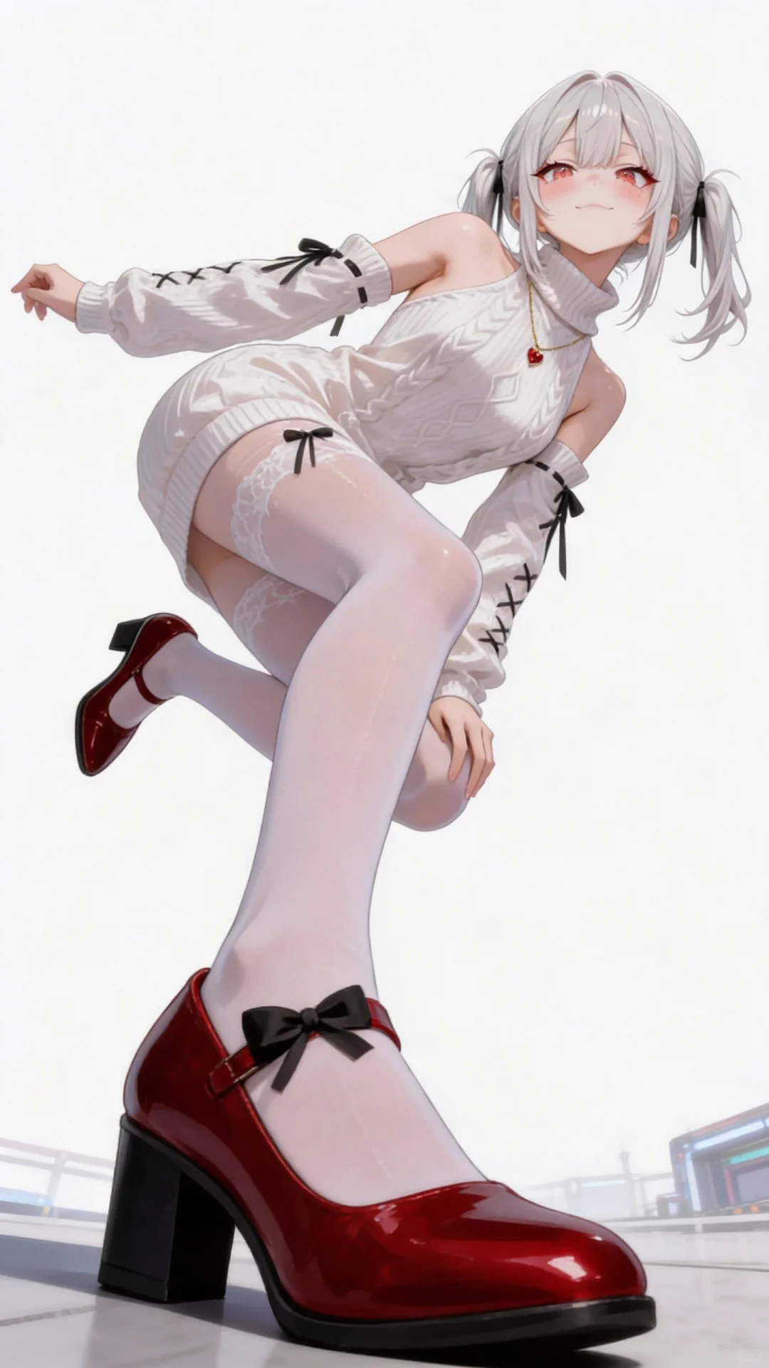 壁纸！！白丝……红鞋……黑色蝴蝶结……