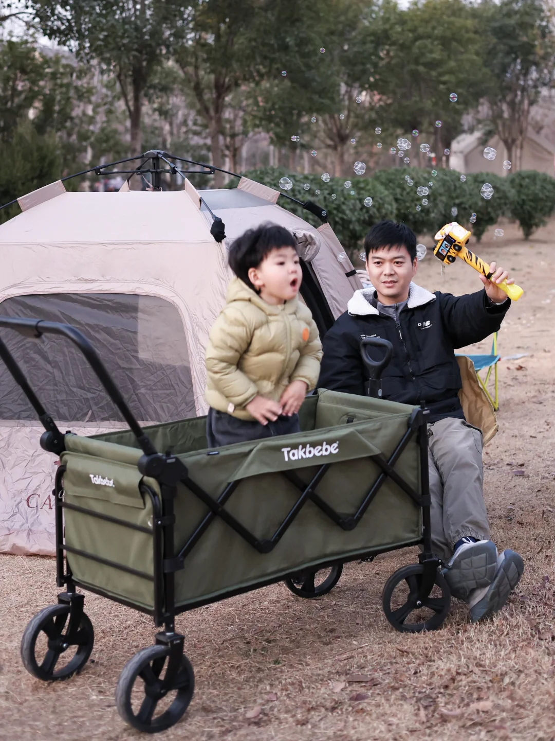 带娃露营的快乐，全靠这辆takbebe双旅车✨