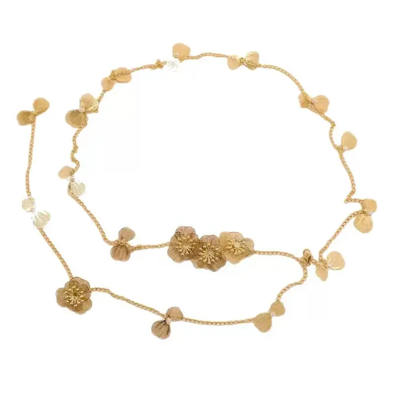 🎈2025新款复古金属花朵腰链女款配饰牛
