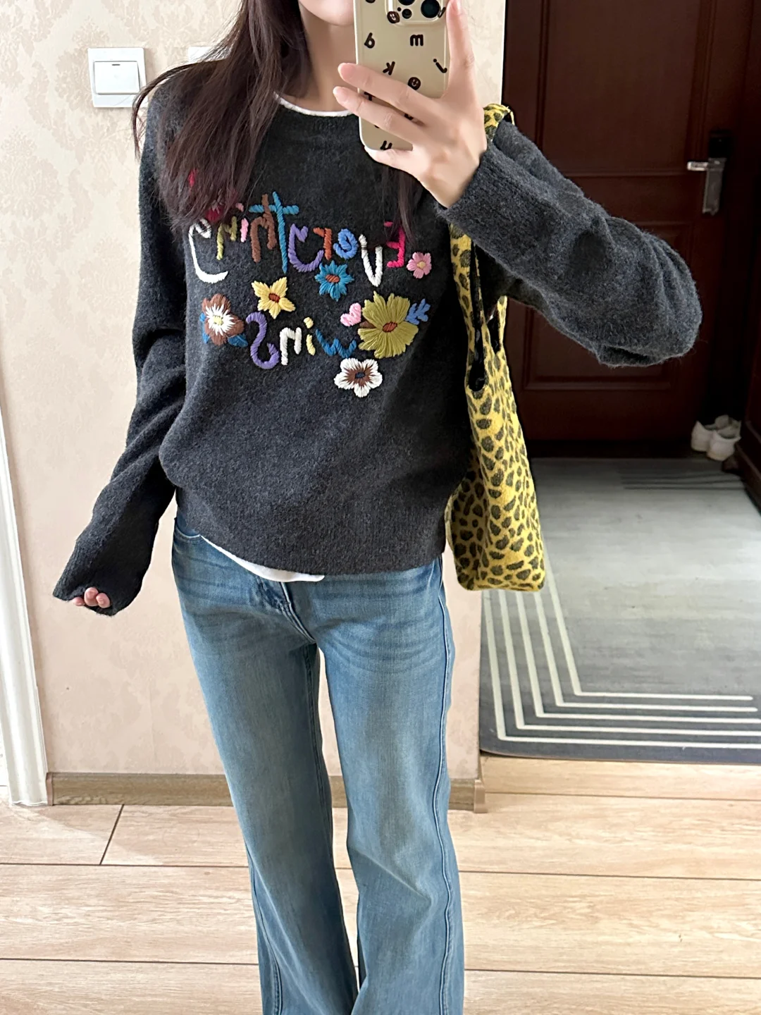 🍂☕️美式复古～牛仔裤+毛衣