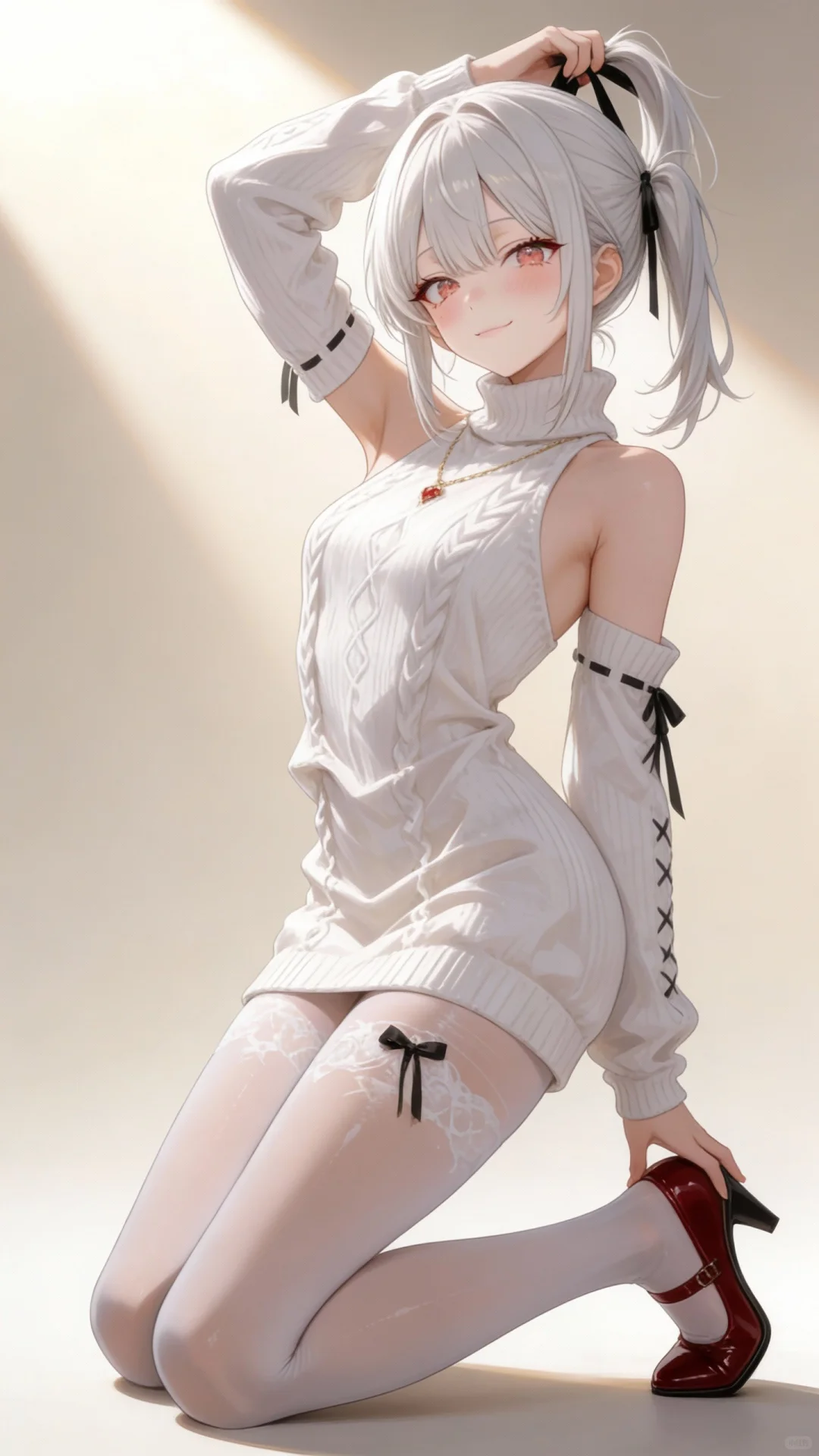 壁纸！！白丝……红鞋……黑色蝴蝶结……