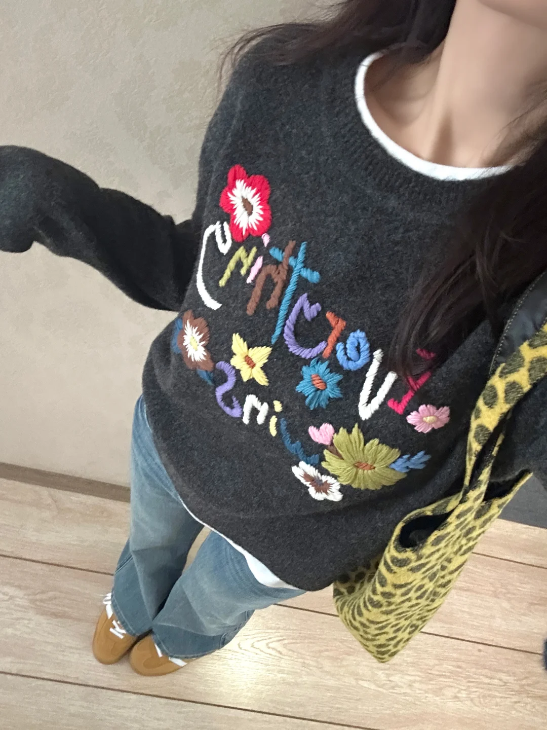 🍂☕️美式复古～牛仔裤+毛衣