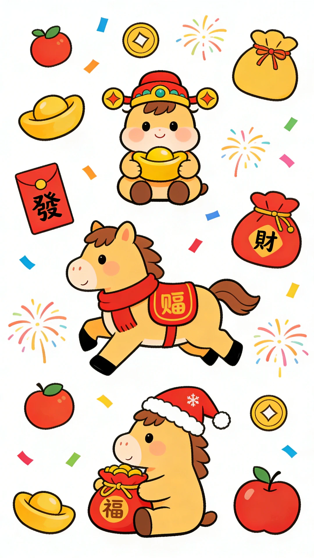 新年小马💰马到成功壁纸