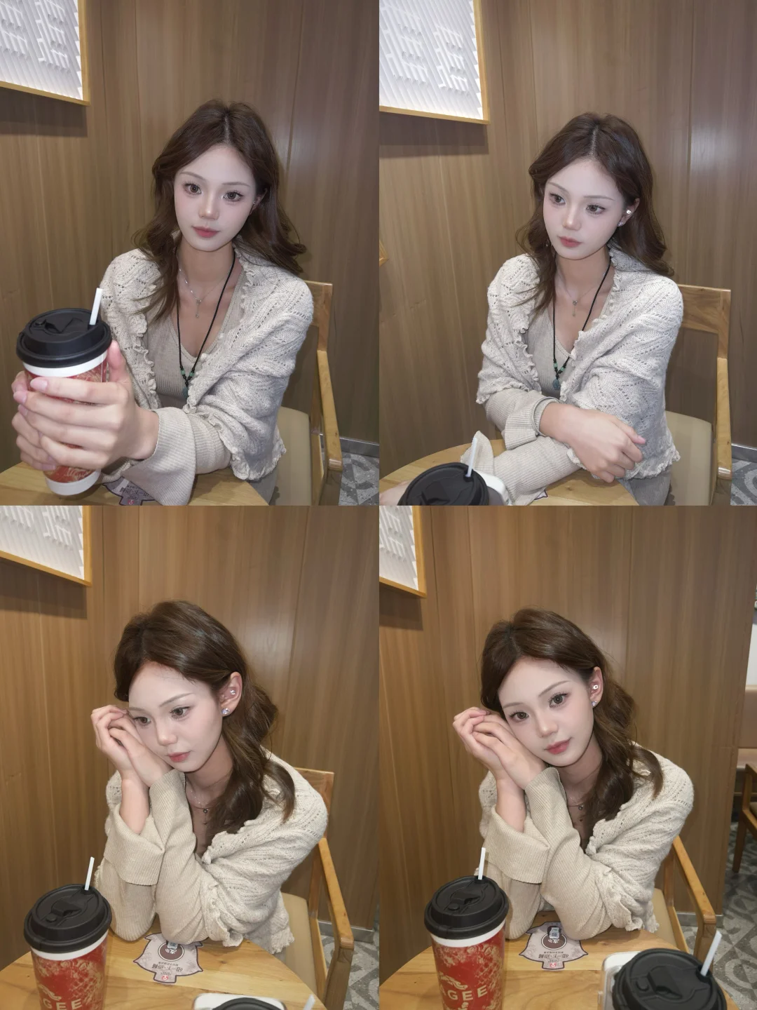 洛阳女摄📷存一组咖啡店拍照姿势！超自然