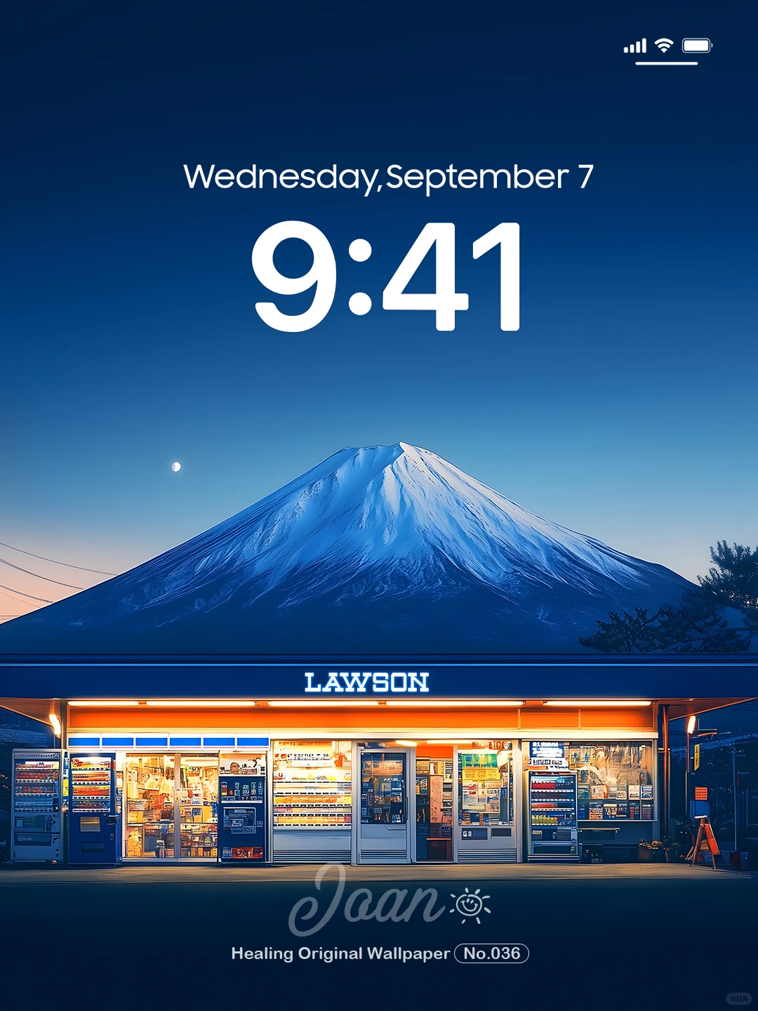 Joan壁纸 | 蓝调富士山便利店🌌