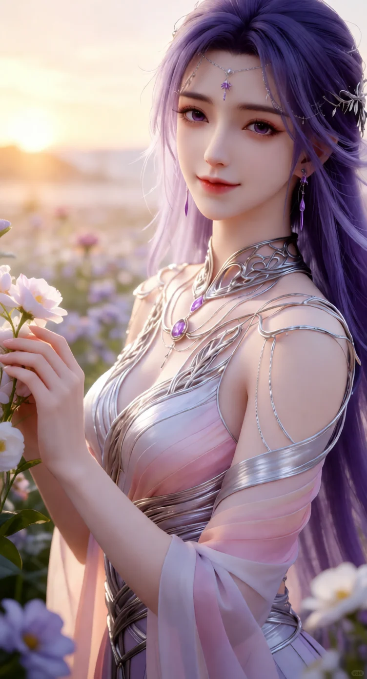 新素材，紫发精灵，太喜欢啦～