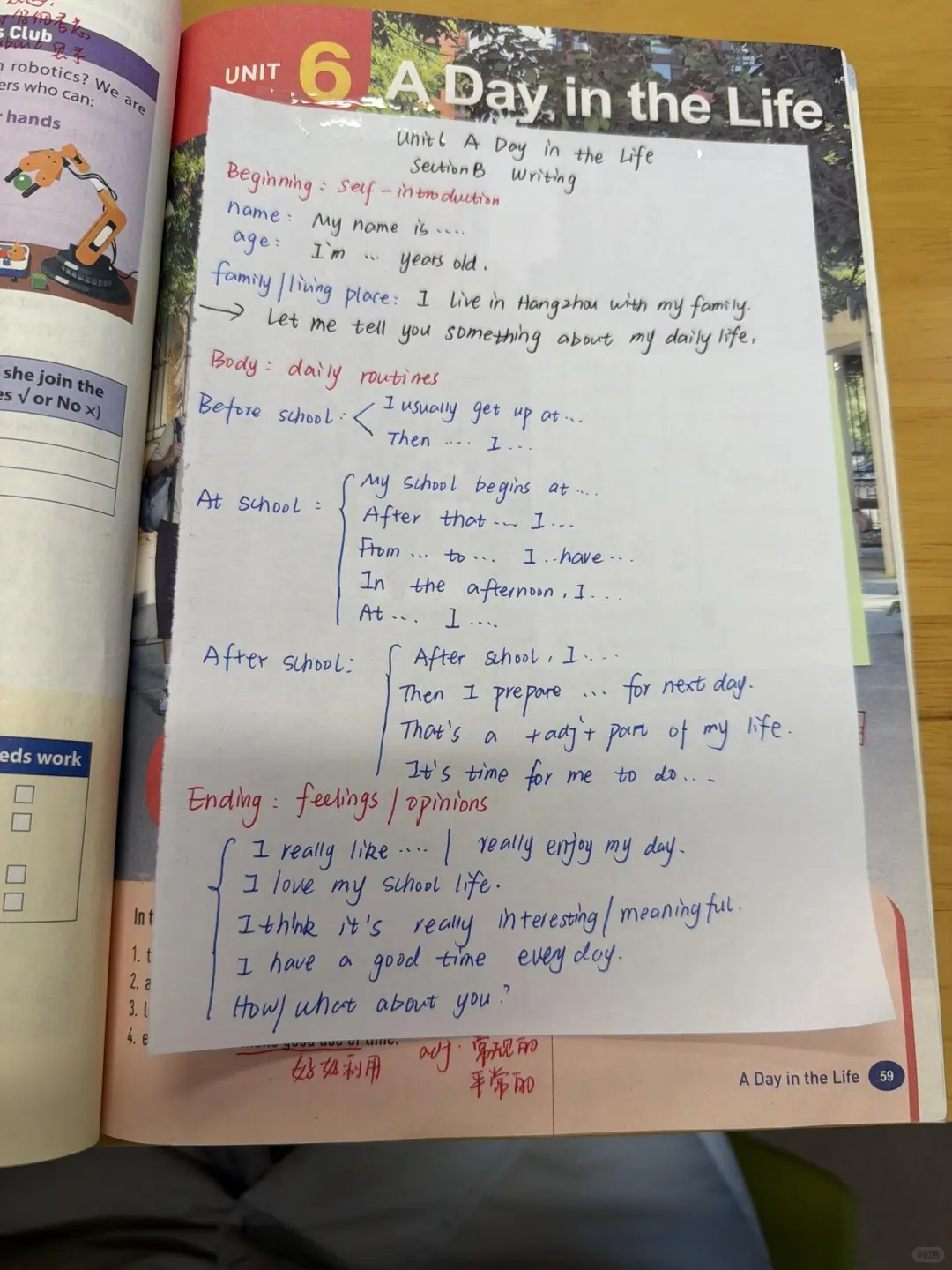 英语作文直接套！七年级1－7单元