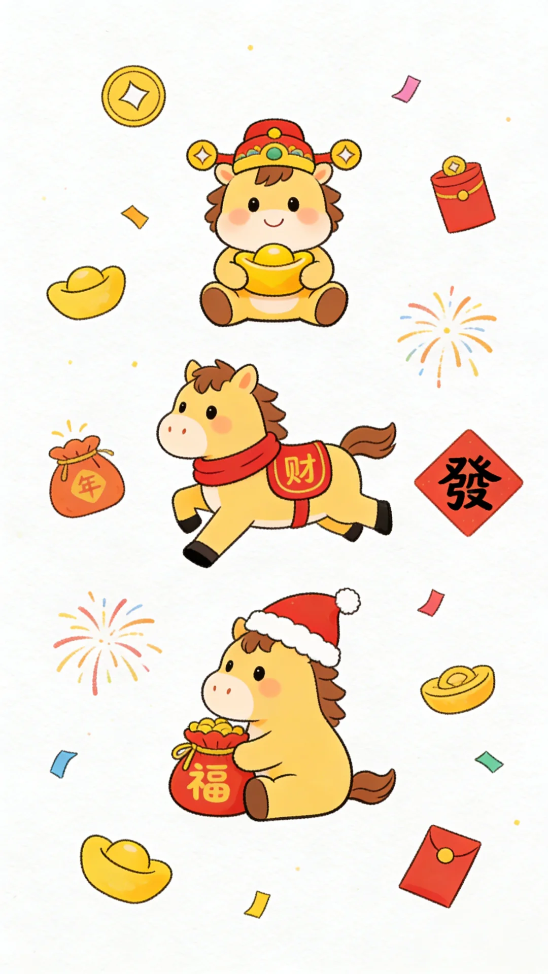 新年小马💰马到成功壁纸