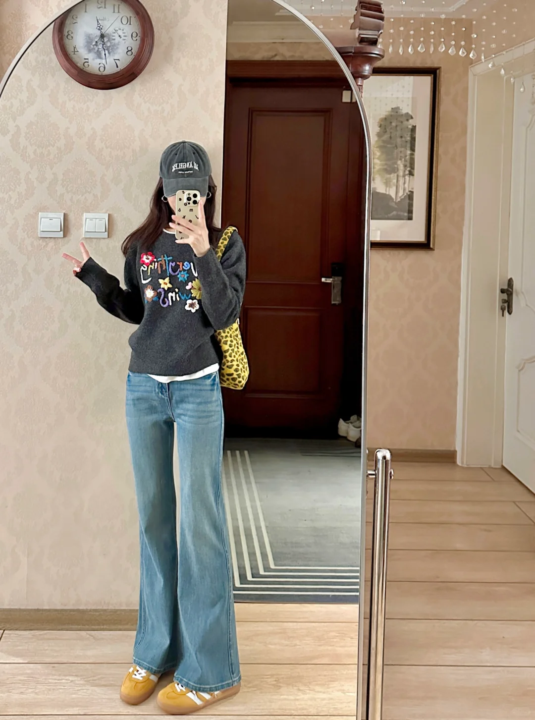 🍂☕️美式复古～牛仔裤+毛衣