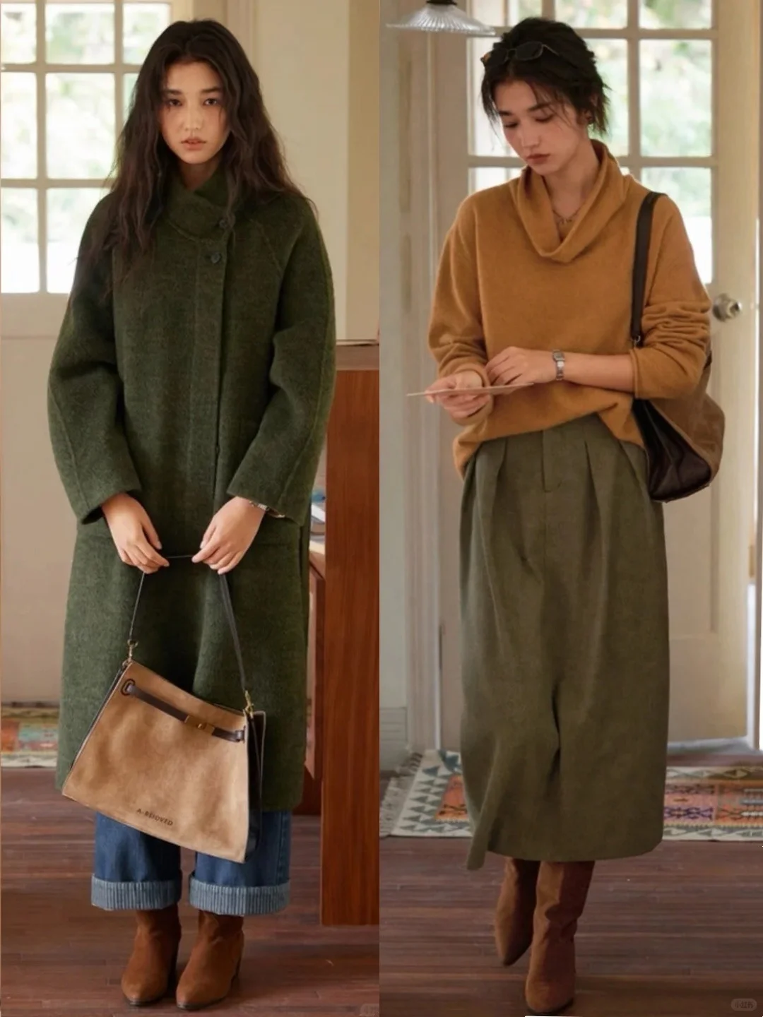 秋冬穿什么 | 法式复古时髦色彩叠穿搭配