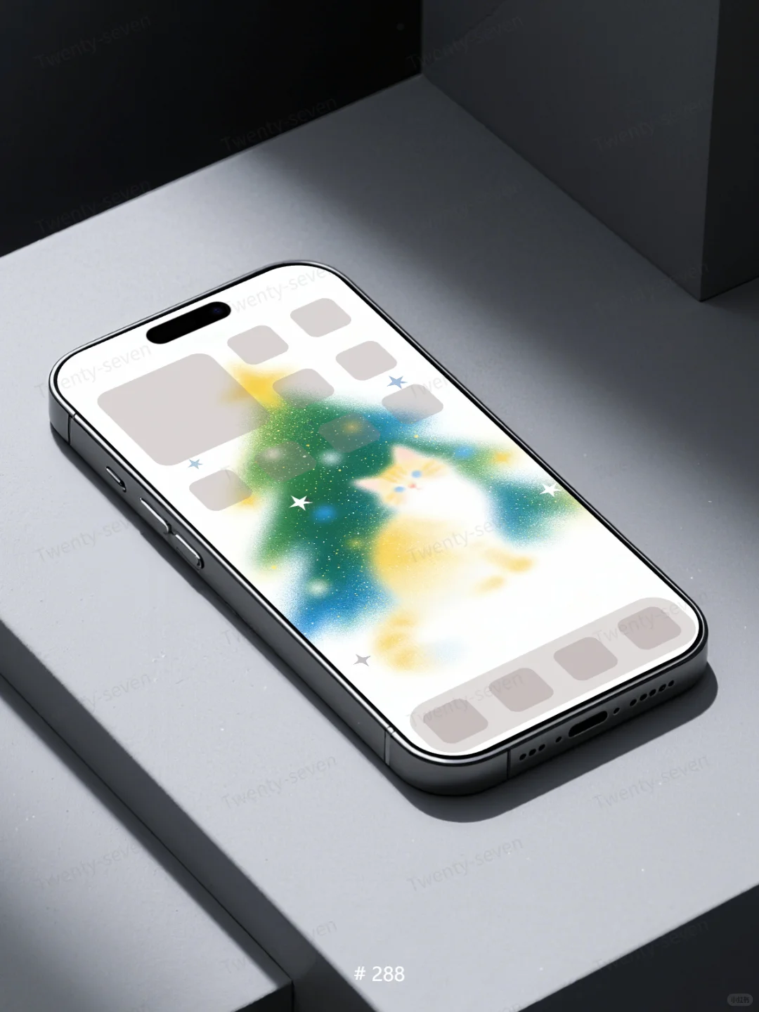 288｜圣诞树小猫壁纸丨手机壁纸