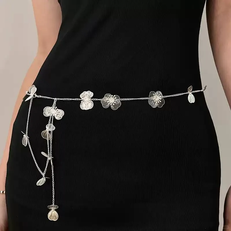 🎈2025新款复古金属花朵腰链女款配饰牛