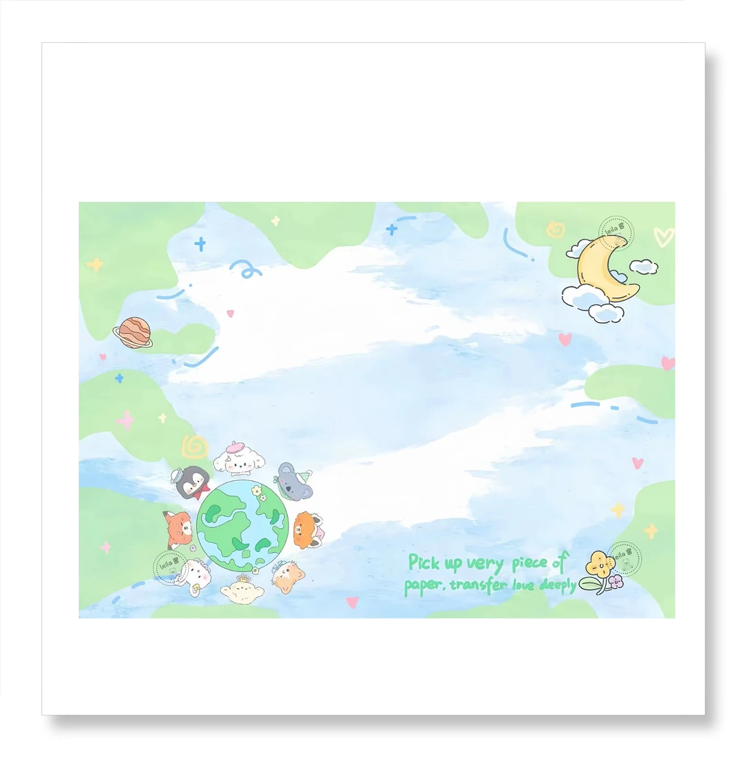 平板壁纸分享🎀绿色地球小动物