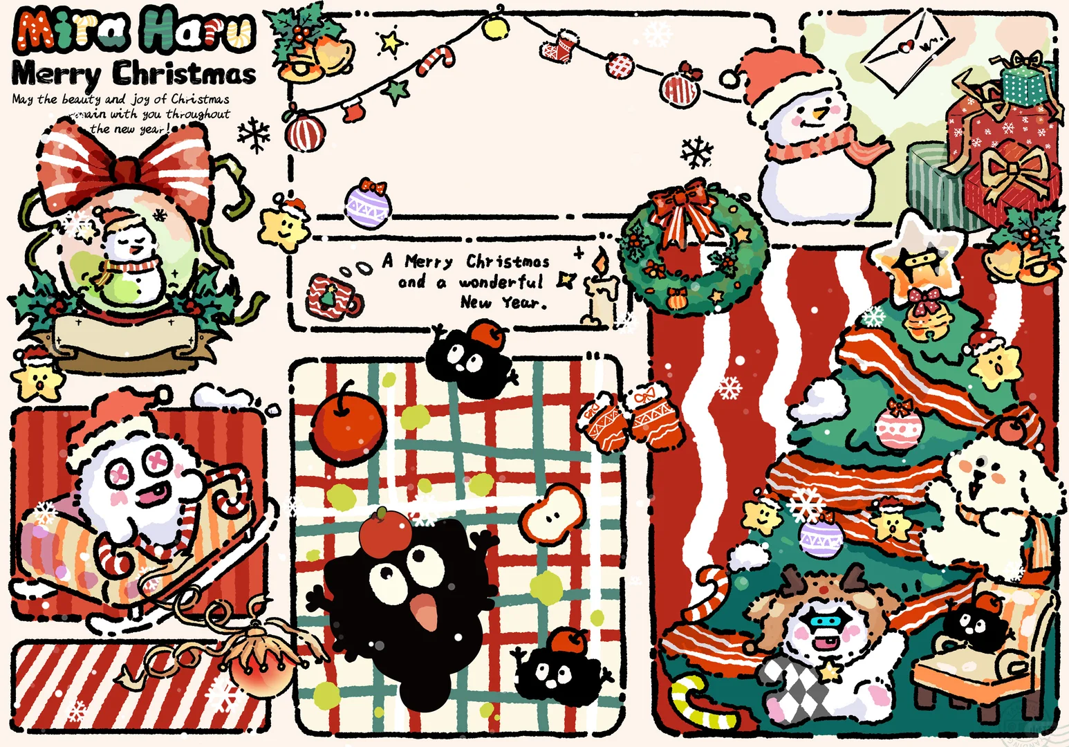 iPad壁纸丨圣诞节给手机穿上花棉袄吧🎄