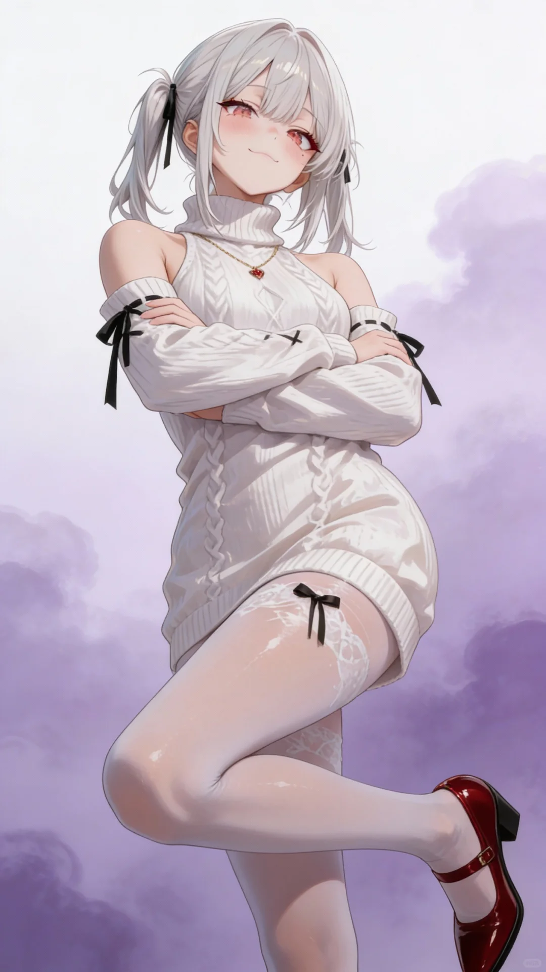 壁纸！！白丝……红鞋……黑色蝴蝶结……