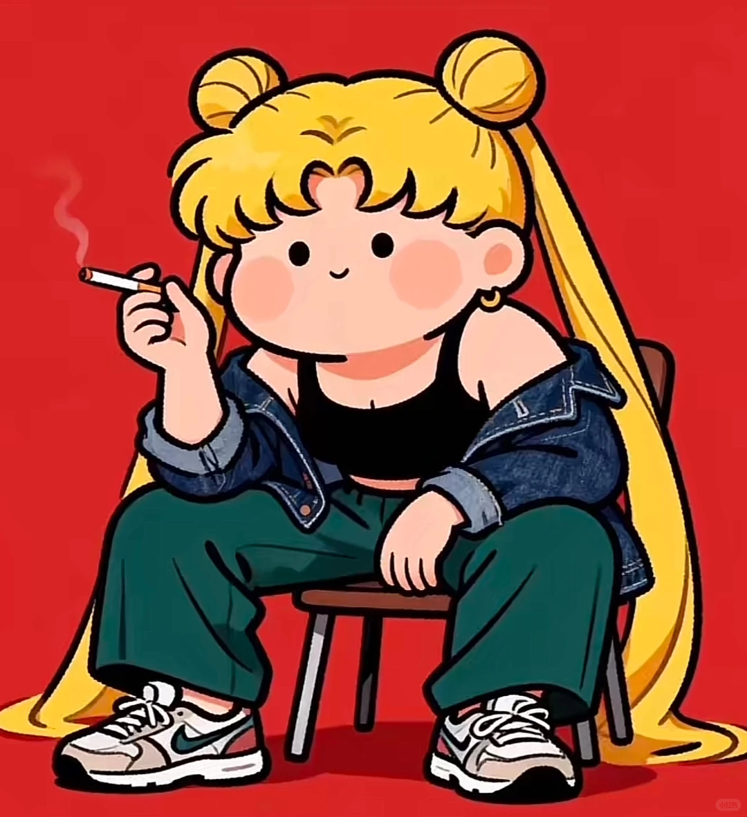 精神派美少女头像，挺噶啊