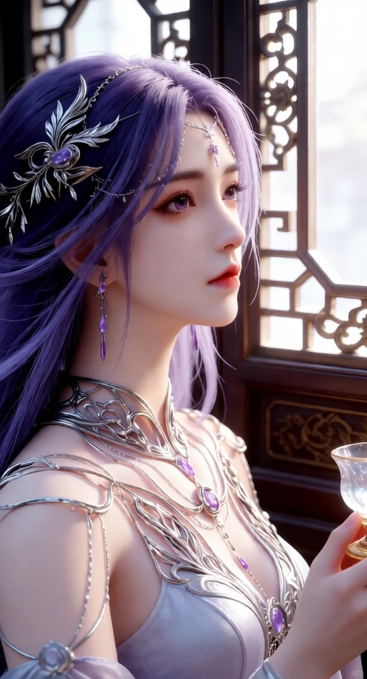 新素材，紫发精灵，太喜欢啦～