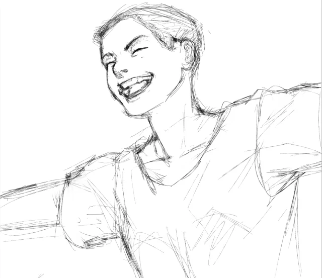 放声大笑的女性