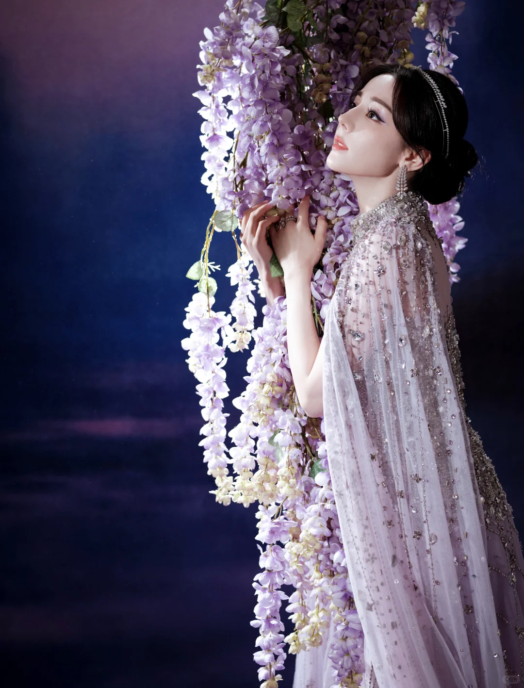 我给迪丽热巴化的极光紫罗兰女神妆