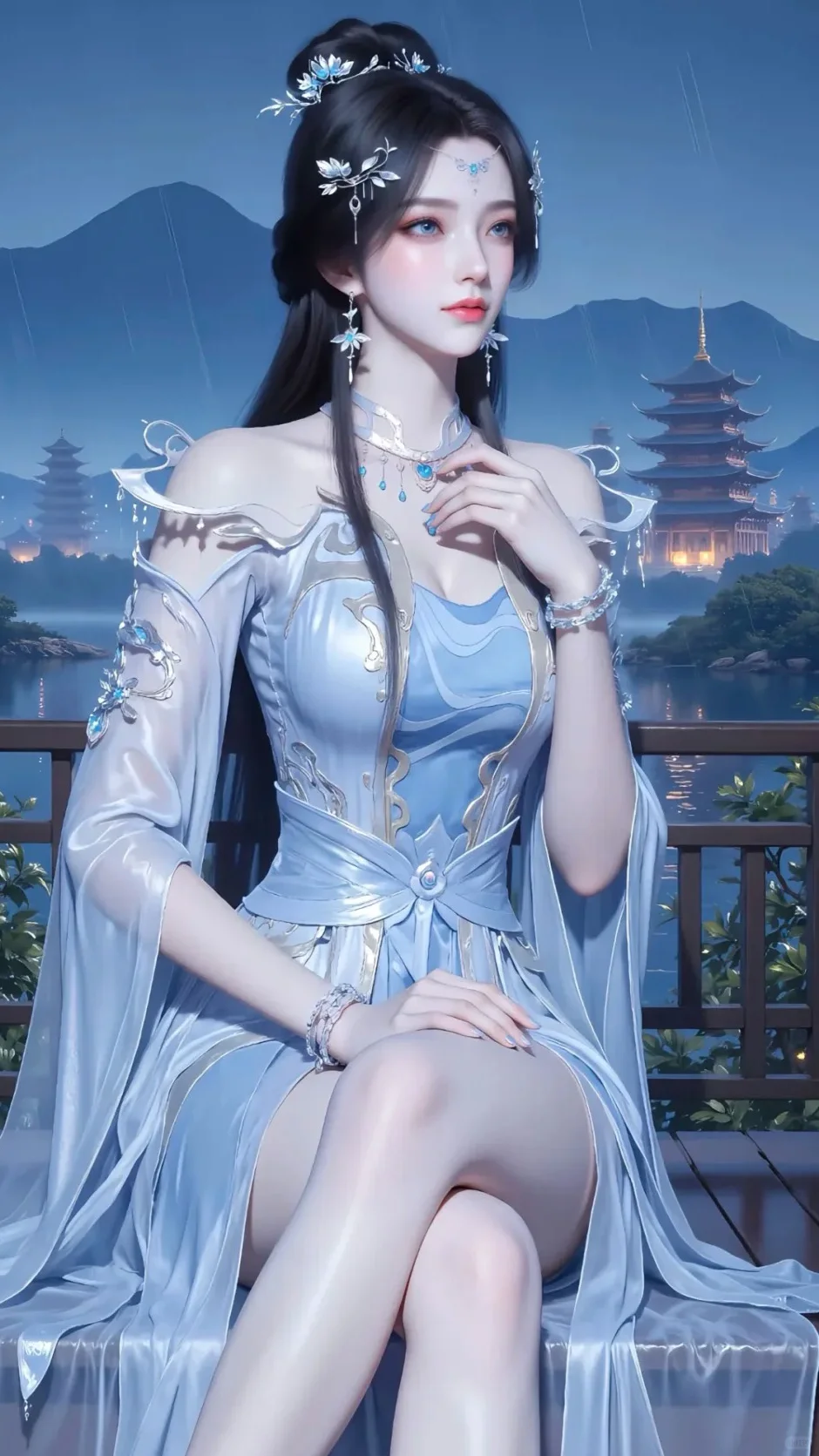 女神记｜安妙依遮天动漫壁纸国漫AI美女高清